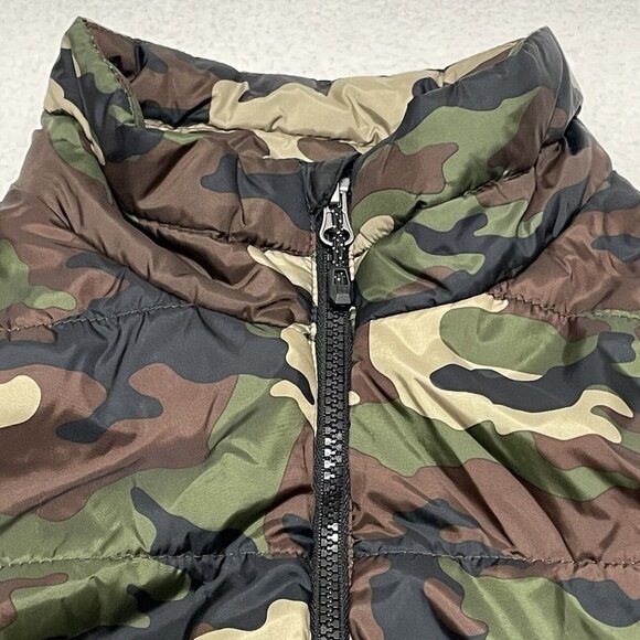 Swiss Tech Puffer Vest Jacket Women Size S Camo Zip Hunt Army Sleeveless Pocket - Picture 5 of 10